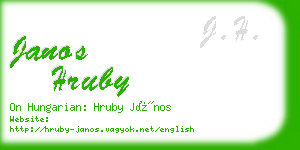 janos hruby business card